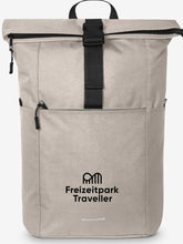 Lade das Bild in den Galerie-Viewer, Freizeitpark Traveller Premium-Rucksack Popcorn Creme (Logo als Stick)