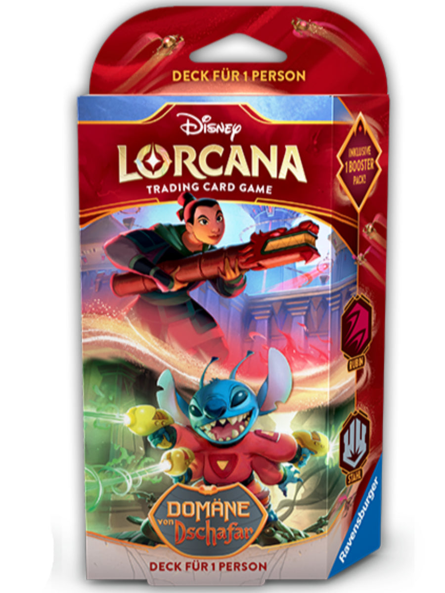 Disney Lorcana TCG: Domäne von Dschafar - Rubin und Stahl Deck