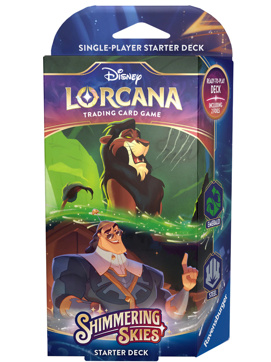 Disney Lorcana Sammelkarten Himmelsleuchten - Starter Deck Smaragd und Stahl