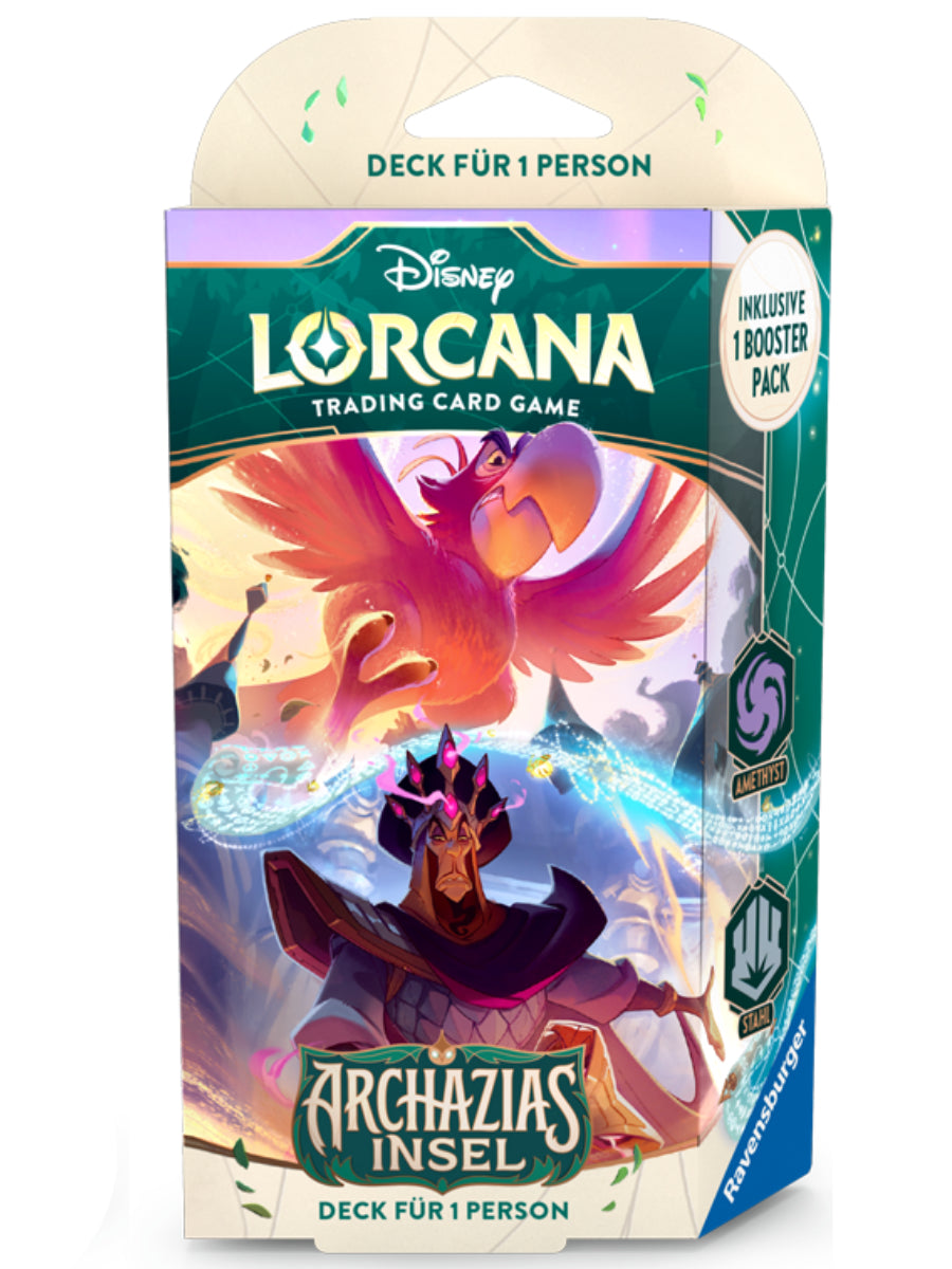 Disney Lorcana TCG: Archazias Insel - Einzelspieler Deck Amethyst und Stahl